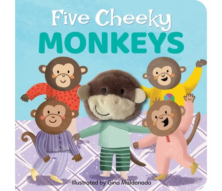 Five Cheeky Monkeys Finger Puppet Book