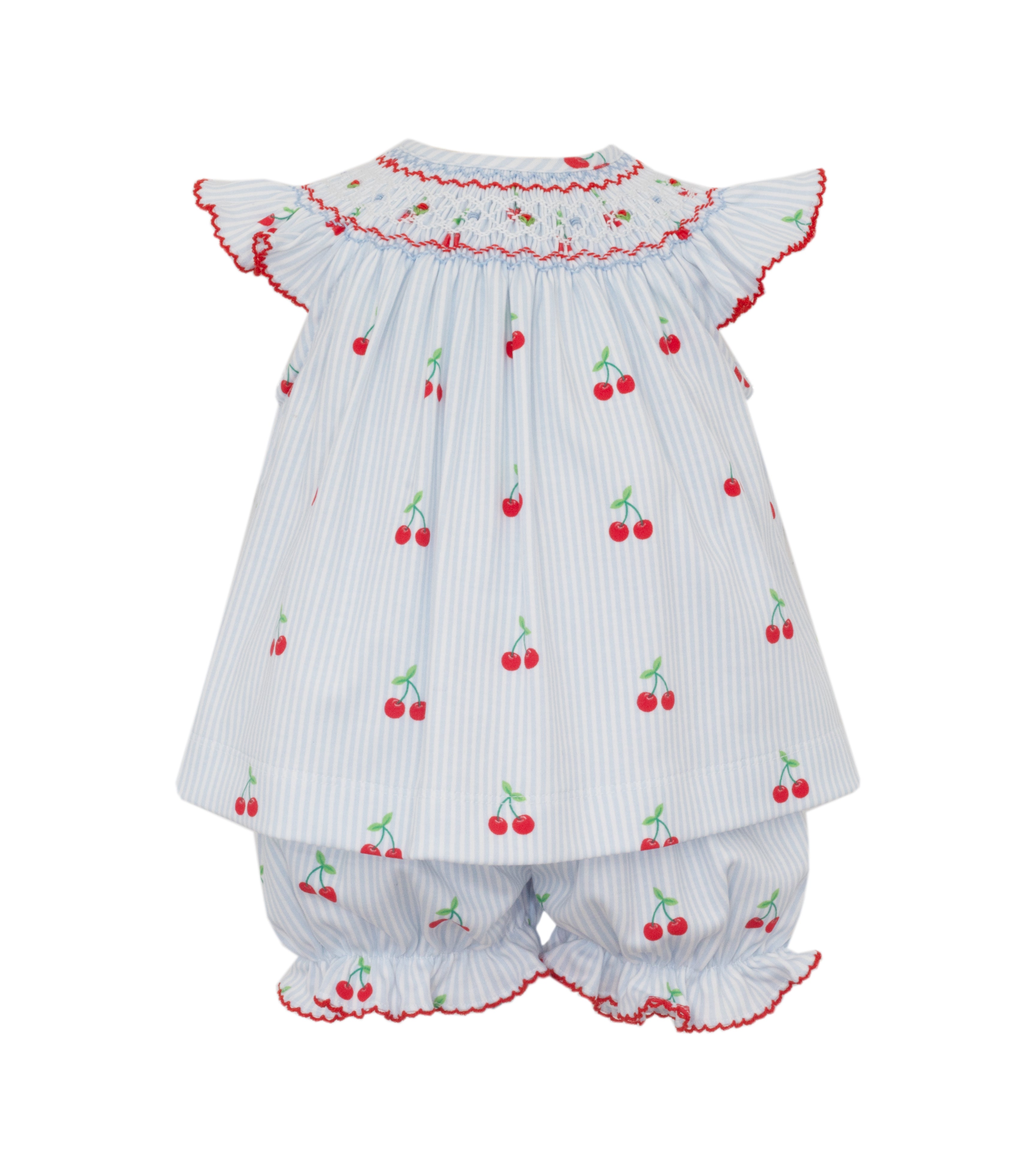 Cherry Print Knit Bishop Bloomer Set