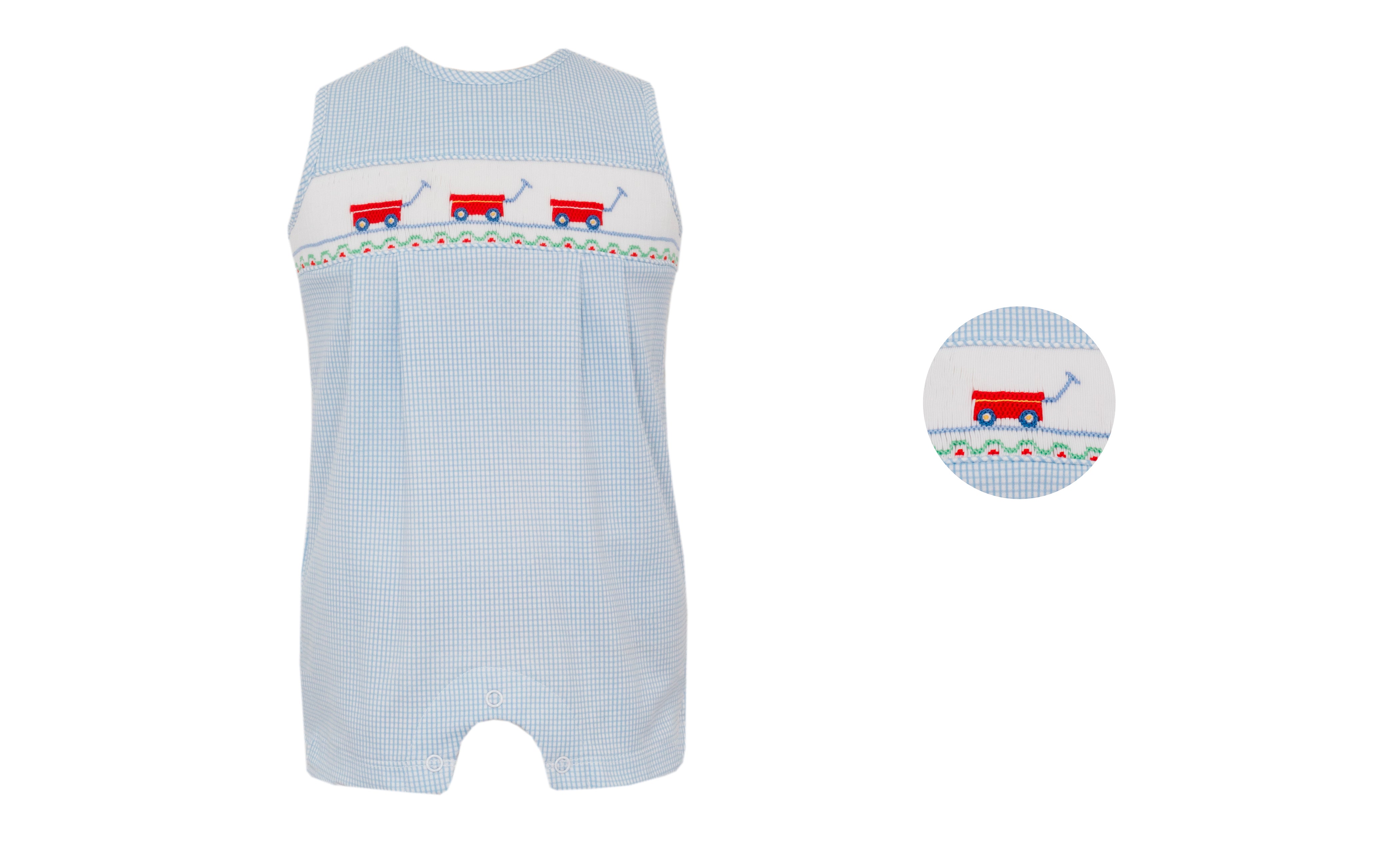Blue Knit Boys Red Wagon Jon Jon