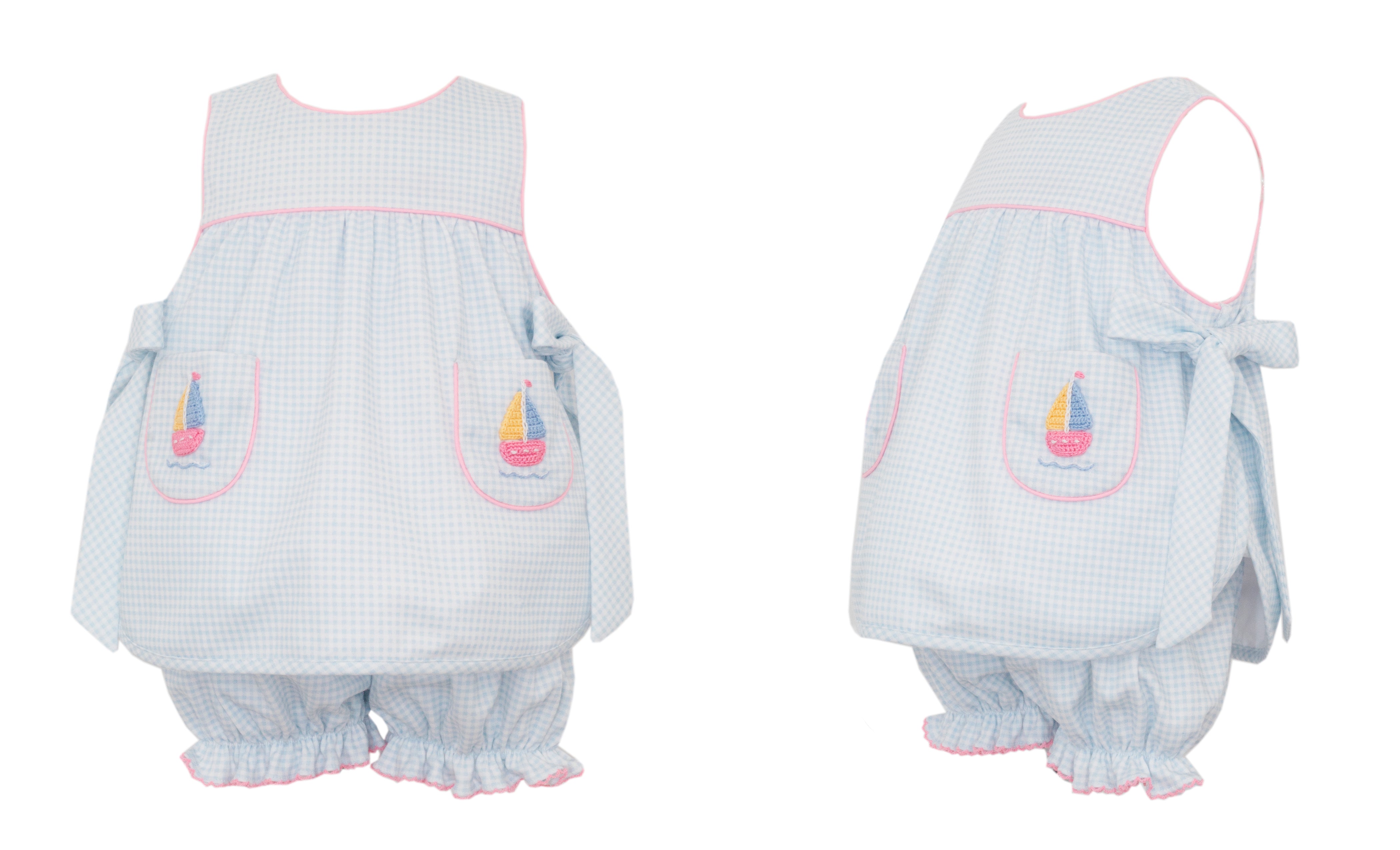 Light Blue Knit Sailboat Set