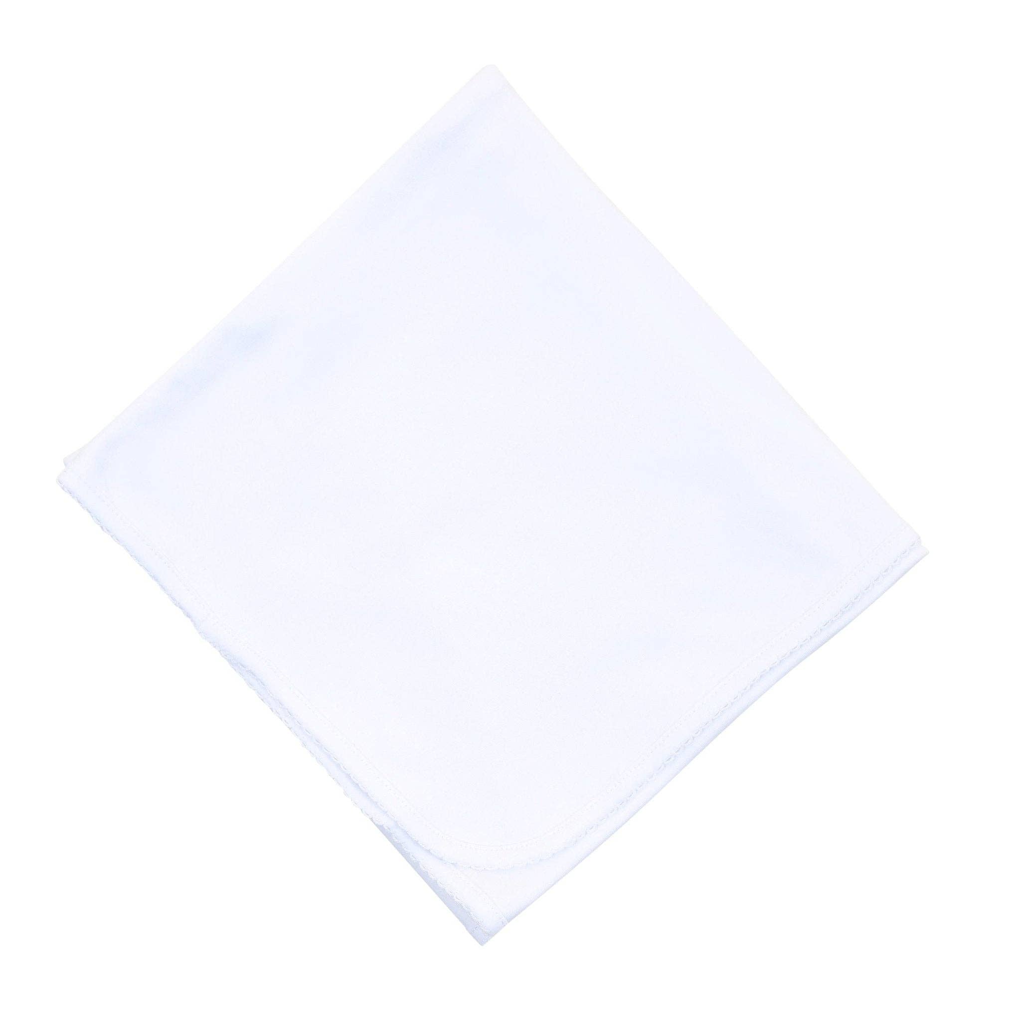 Essentials Receiving Blanket with White Trim: One Size