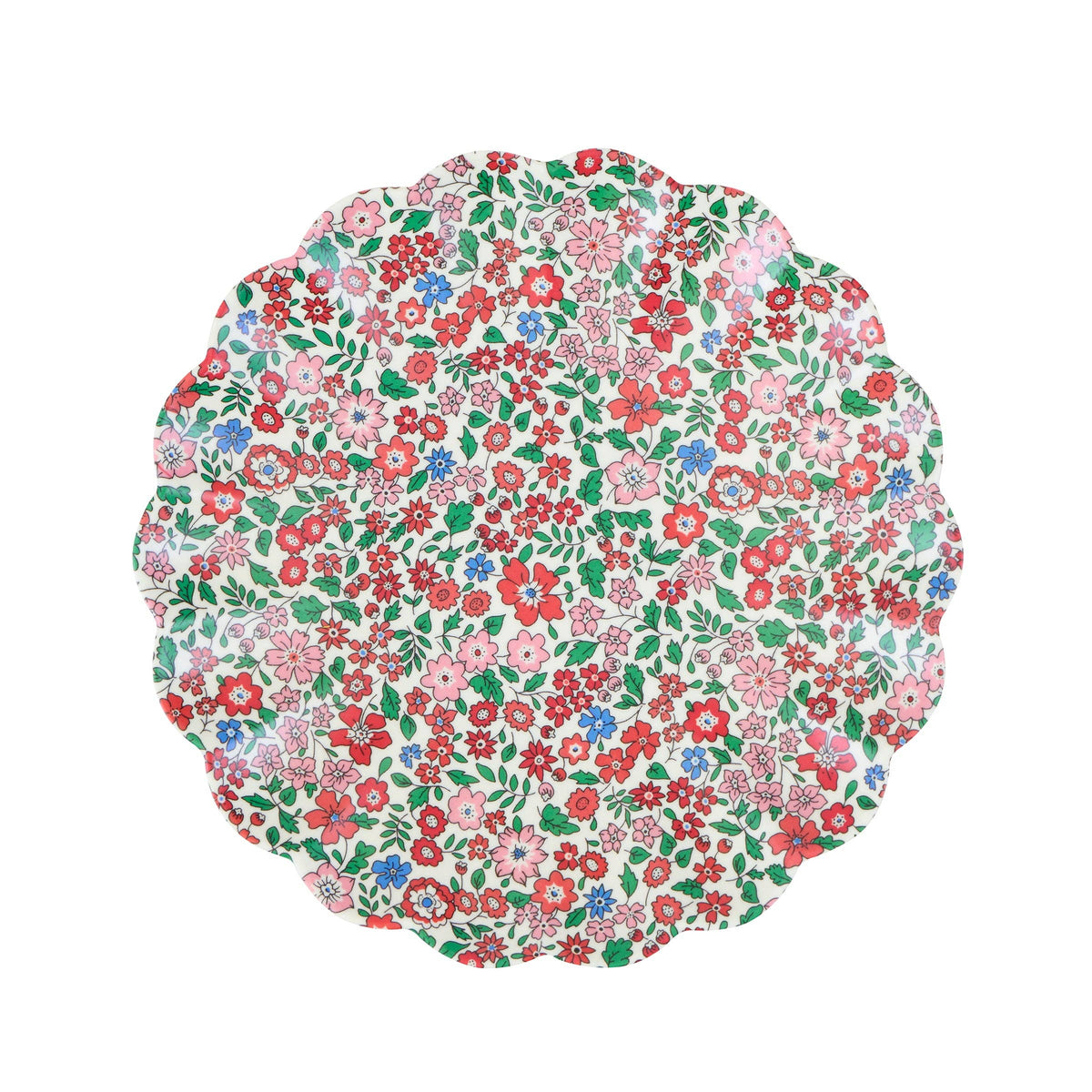 Meri Meri x Liberty Red & Green Reusable Small Plates
