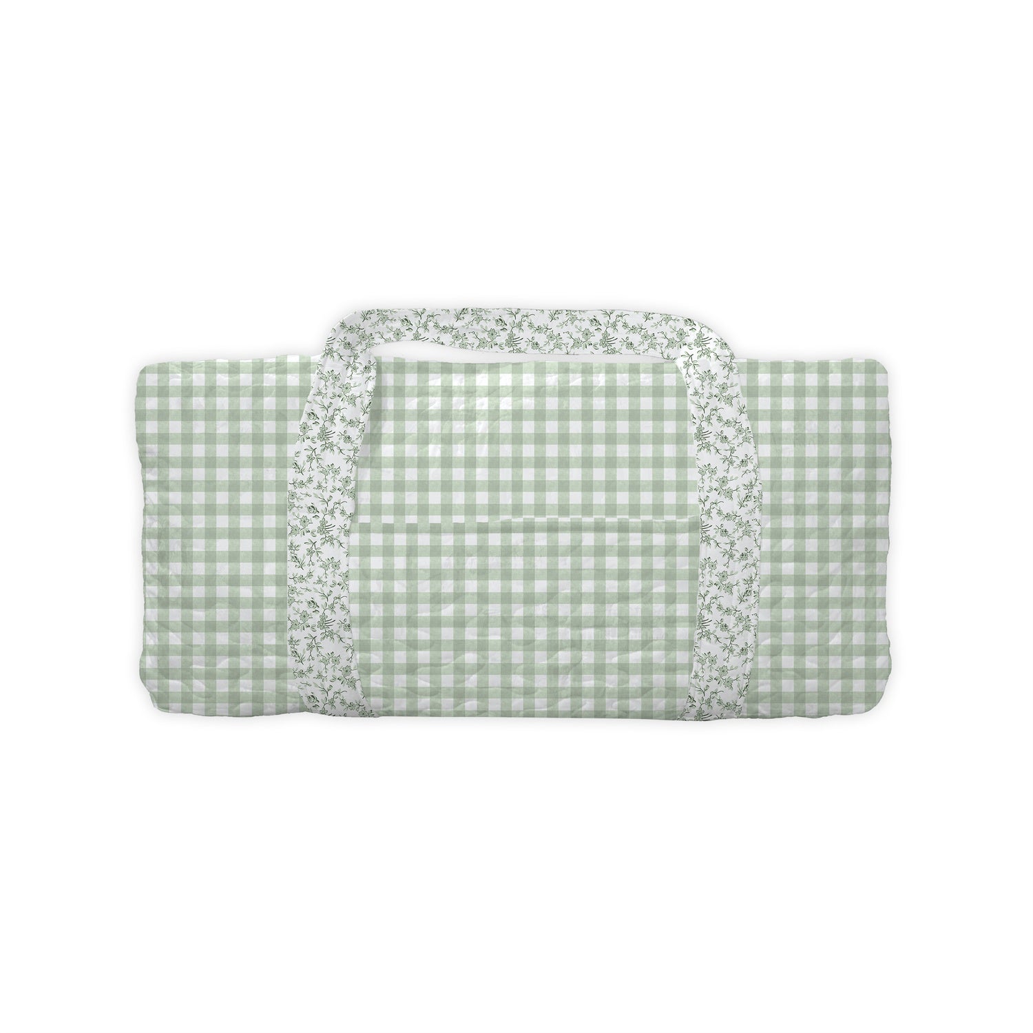 Anthia Gingham Sage Duffle Bag
