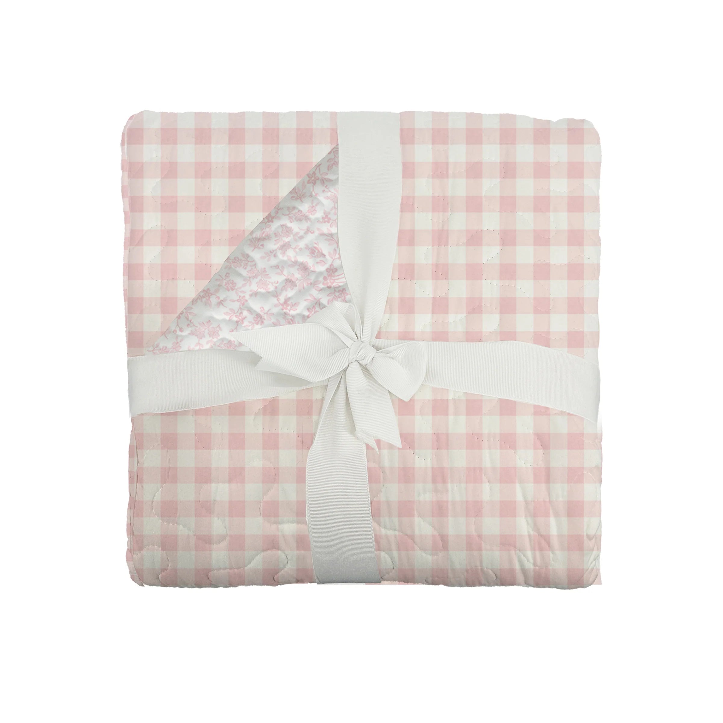 Anthia Pink Gingham Baby Blanket
