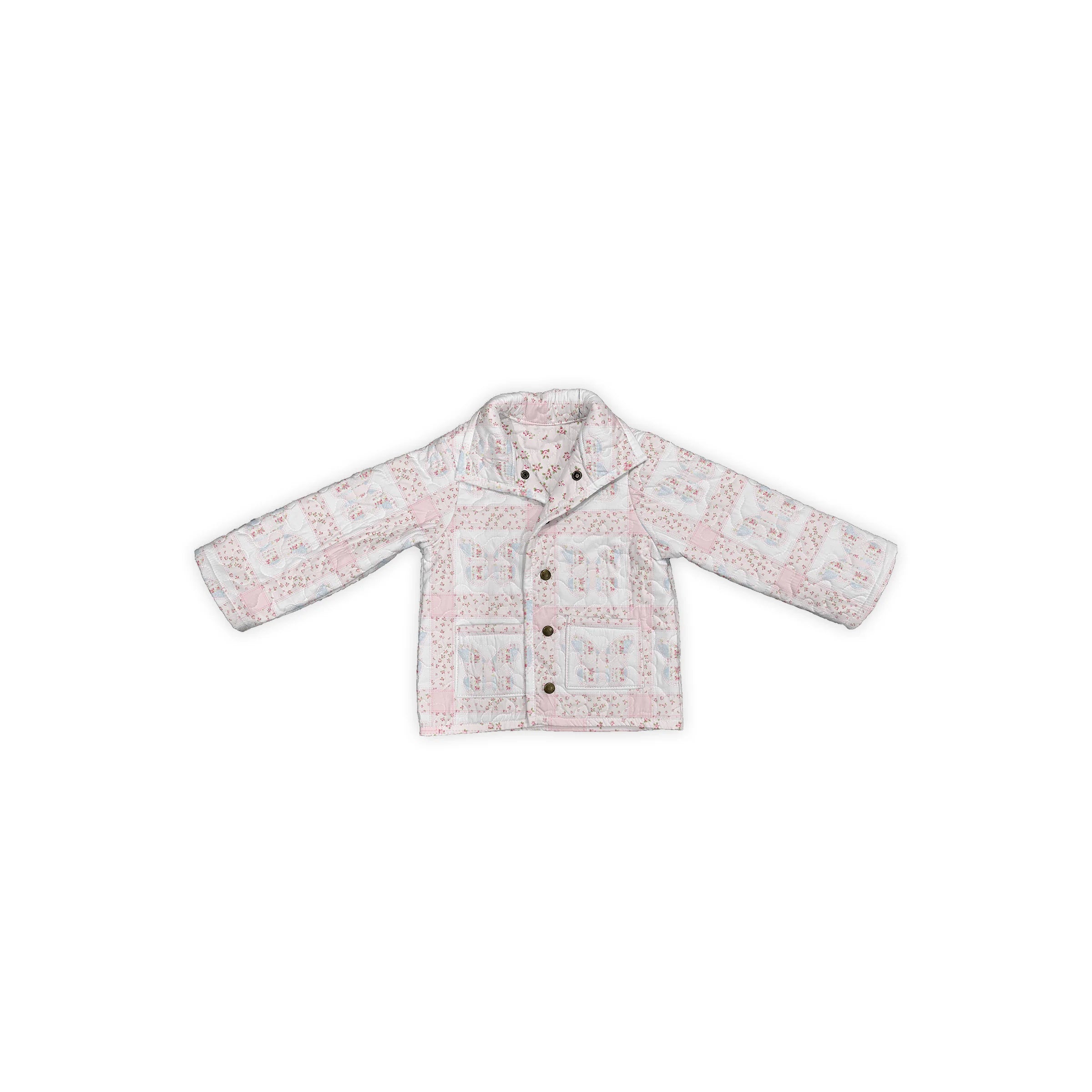 Butterfly Patchwork Pastel Quilted Jacket