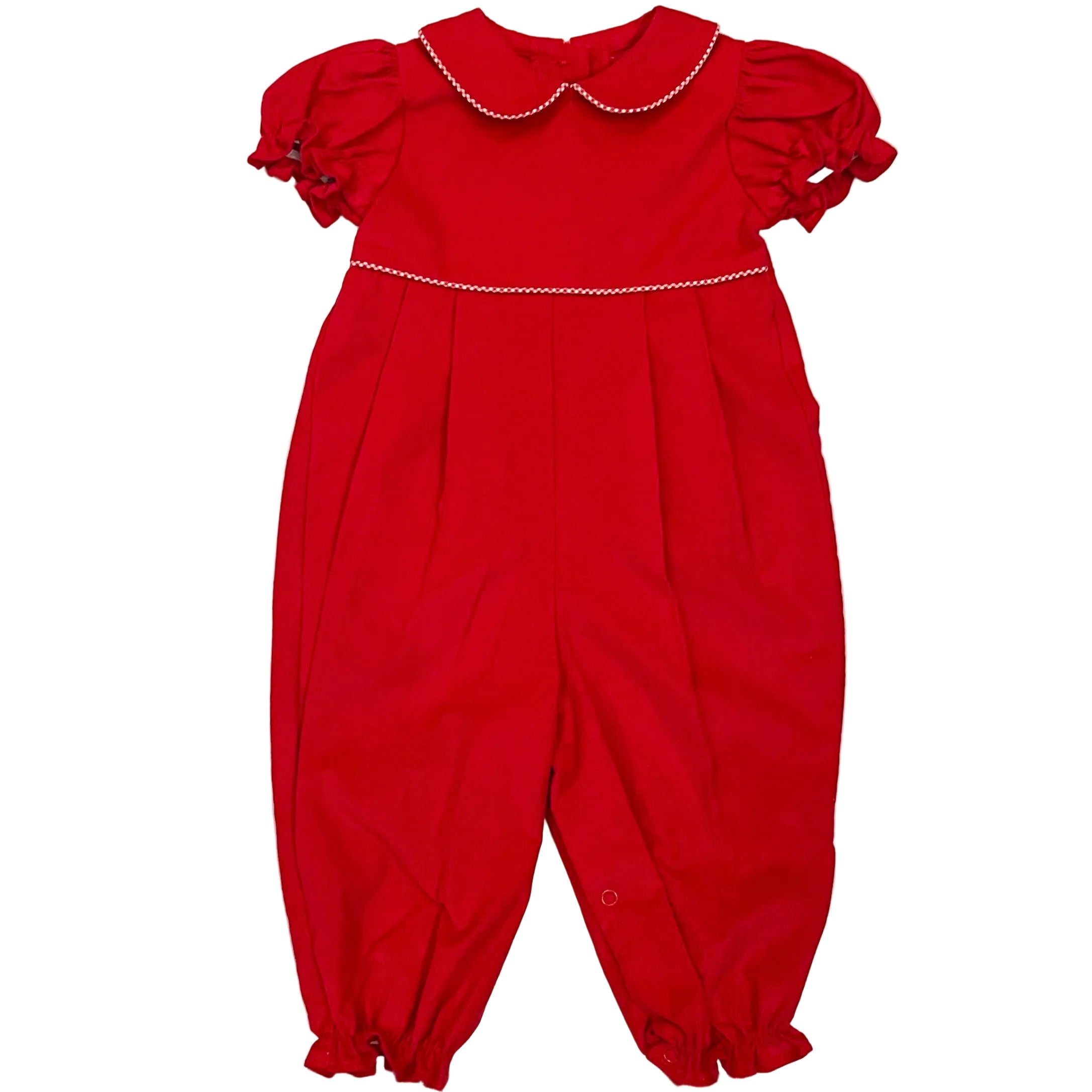 Mia Bubble Red Cord with Red Gingham Trim