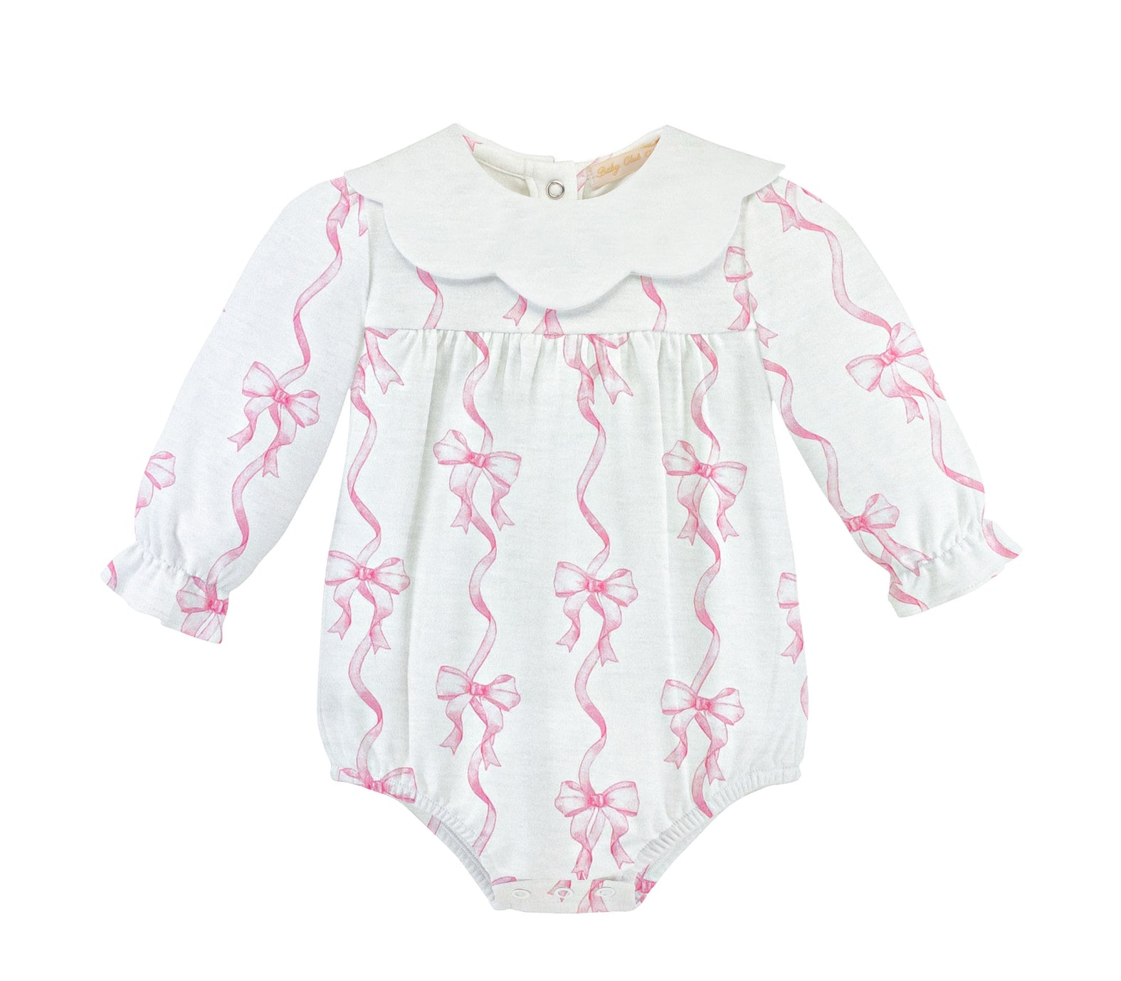 Coquette Bows Bubble with Scallop Collar