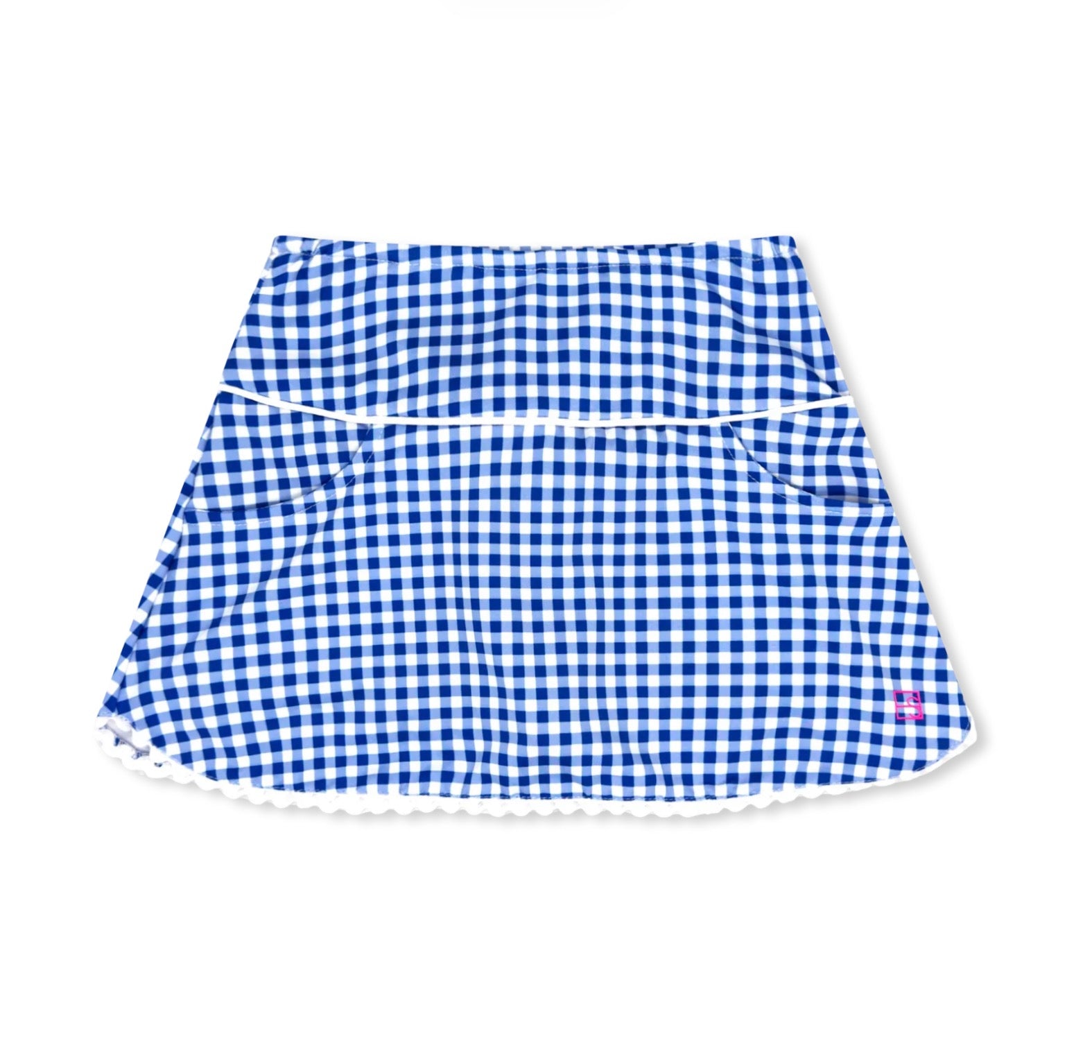 Teagan Tennis Skort- Royal Gingham