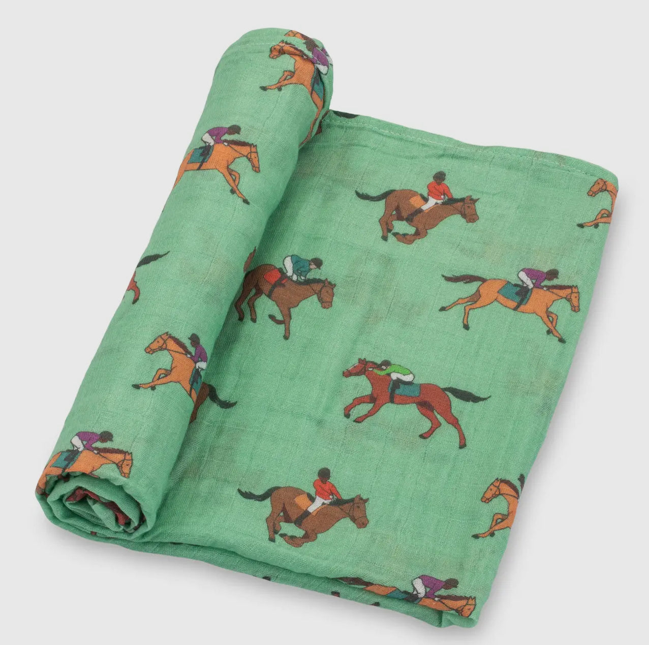 Derby Days Horse Racing Baby Swaddle Blanket