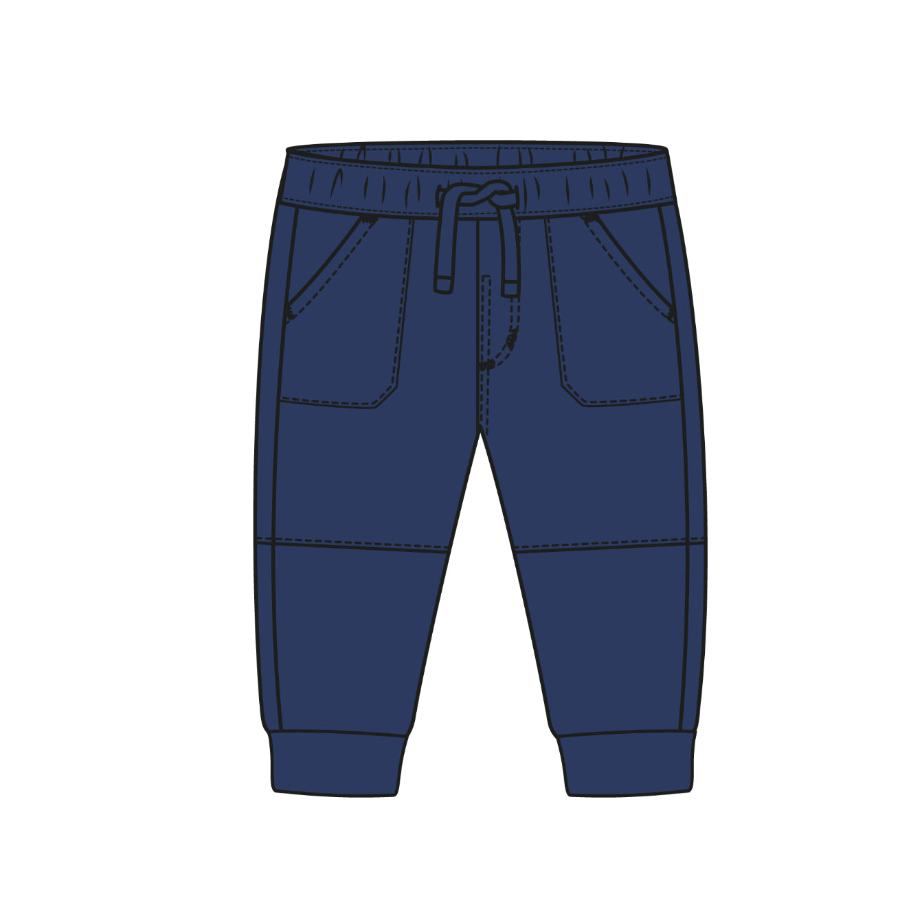 Navy French Terry Jogger