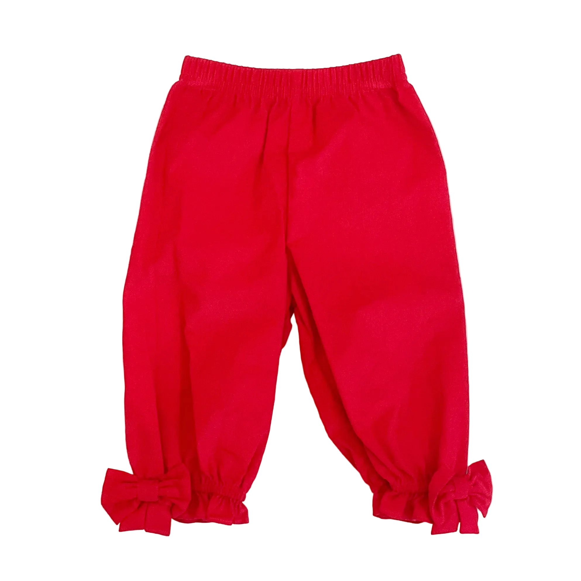 Noelle Bow Red Cord Pants