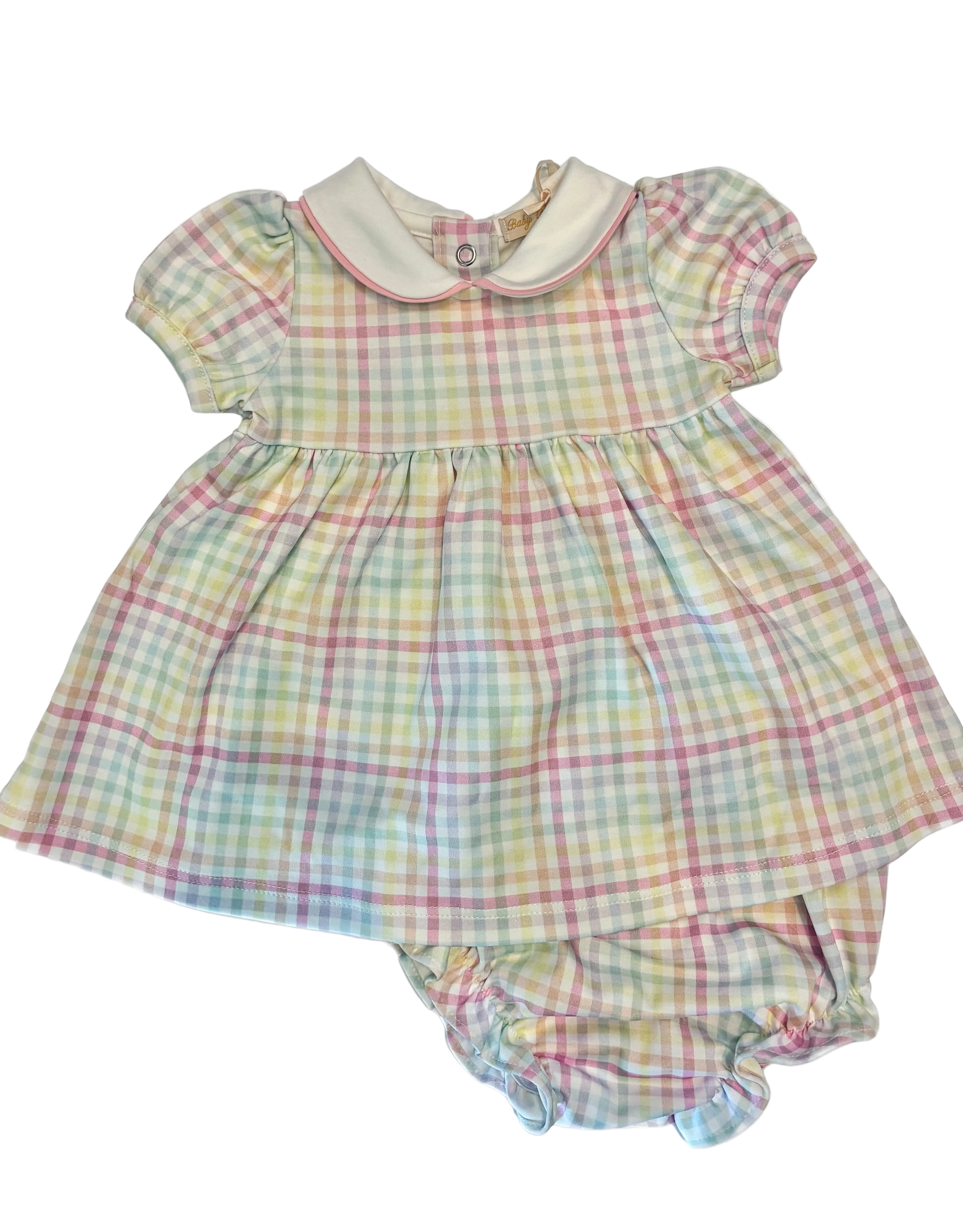 Gingham Sunshine Dress with White Collar