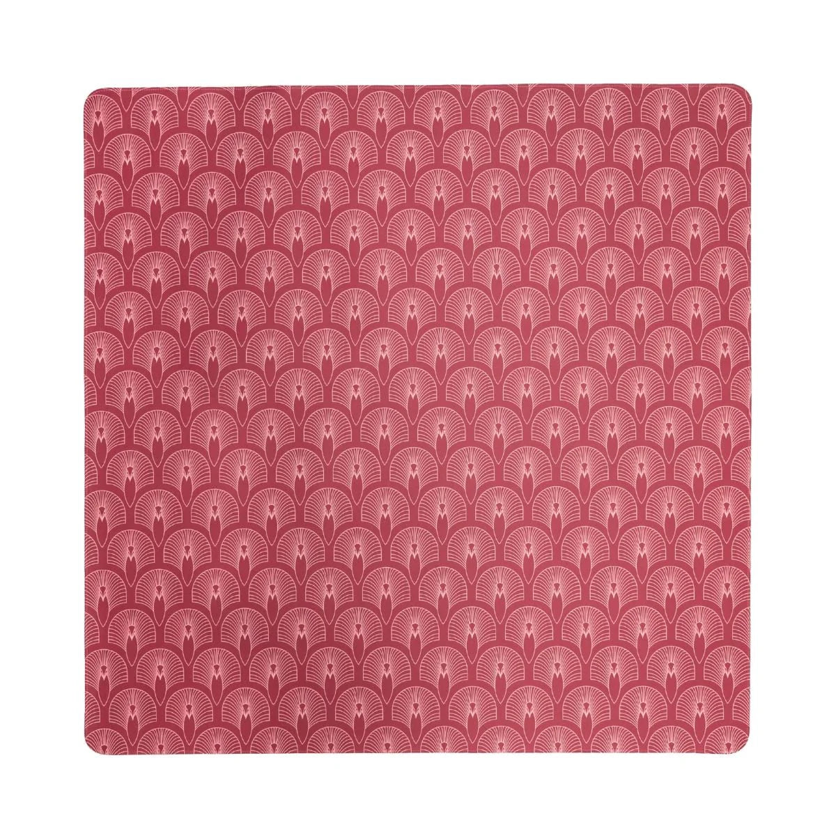 Deco Olive and Red Double-Sided Mahjong Mat