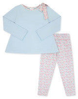 Madeline Legging Set in Petal Play and Cotton Candy Blue