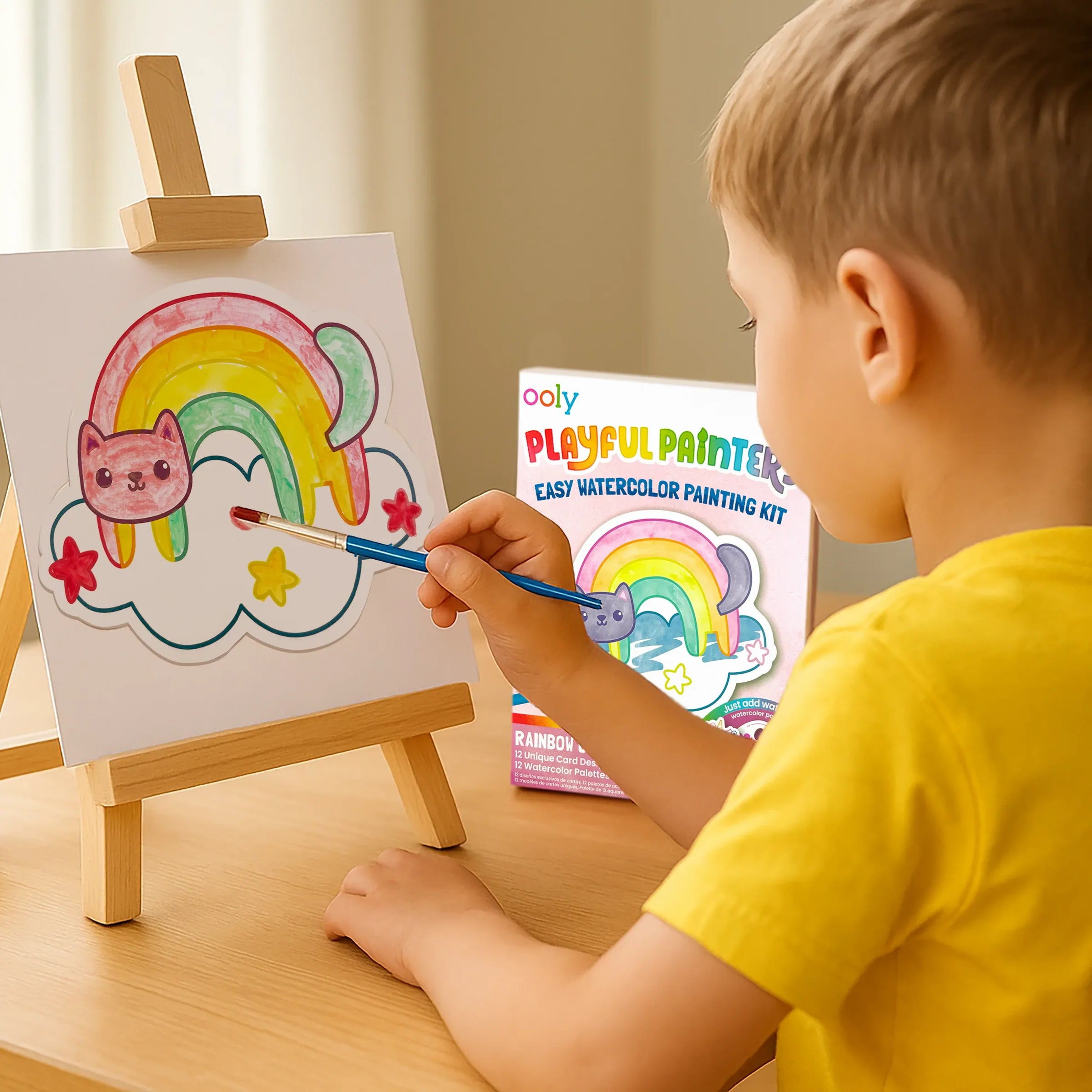 Playful Painters: Easy Watercolor Painting Kit- Rainbow Cuties