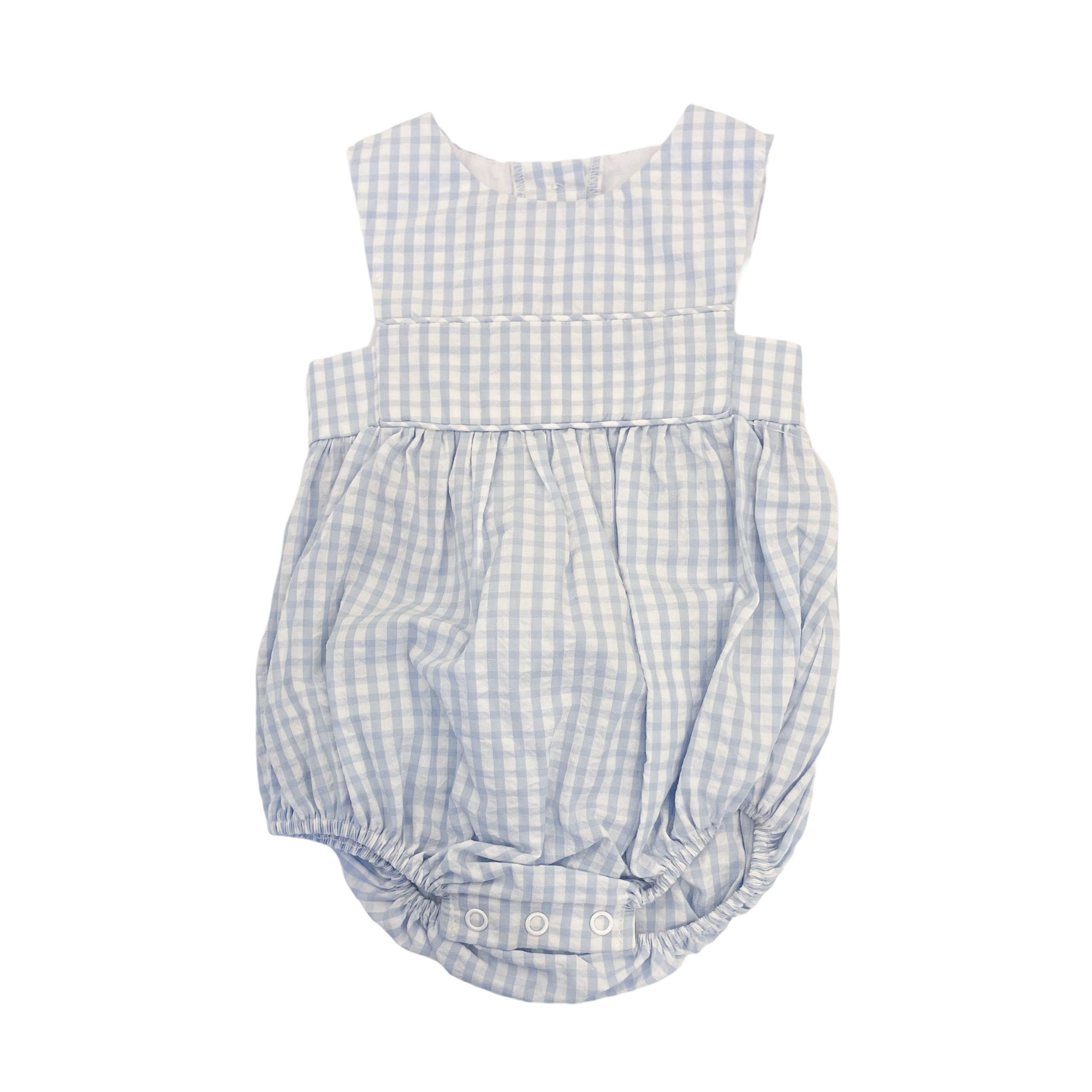 Nolan Bubble, Light Blue Check Seersucker