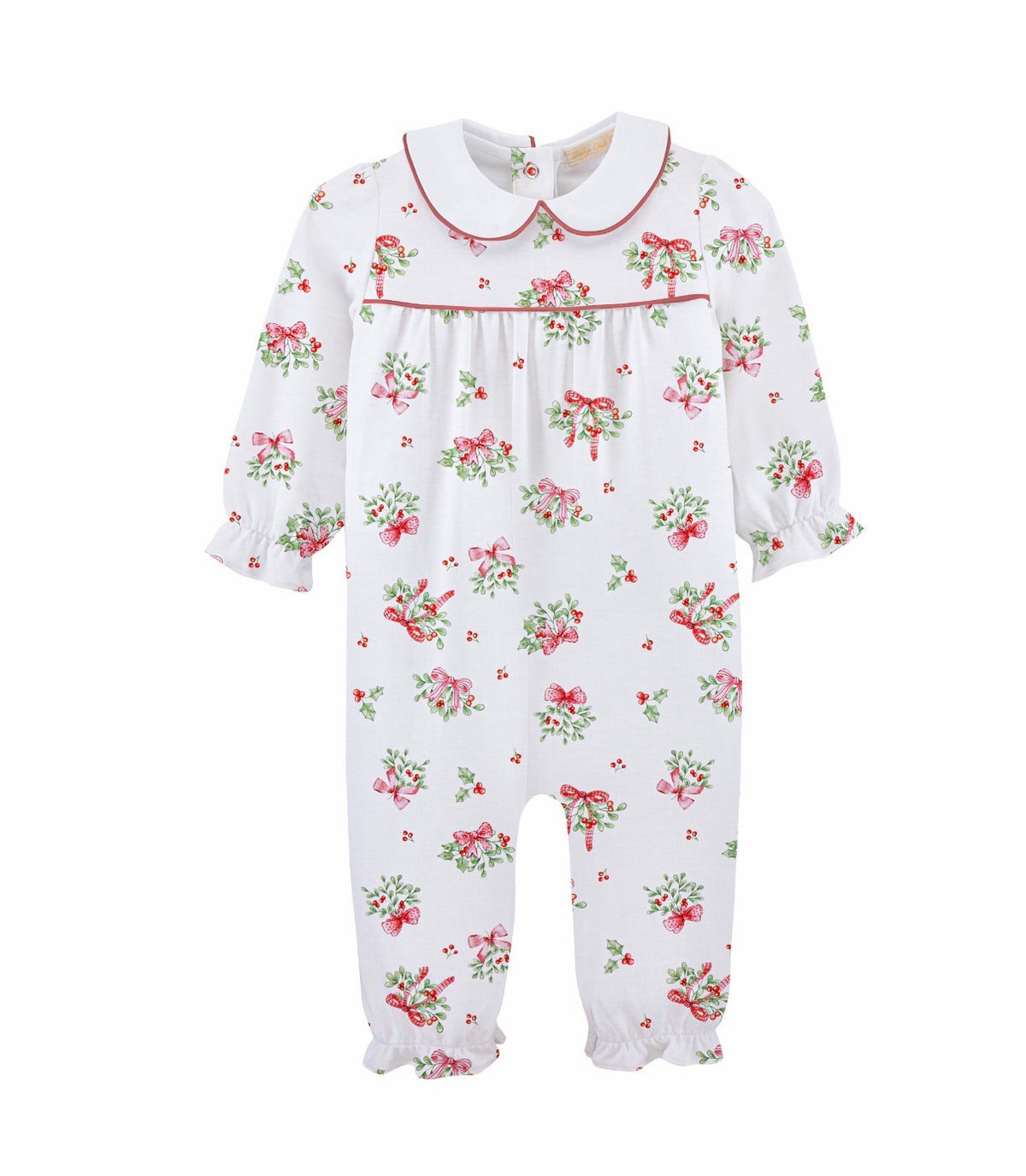 Mistletoe Kisses Pima Playsuit with Round Collar