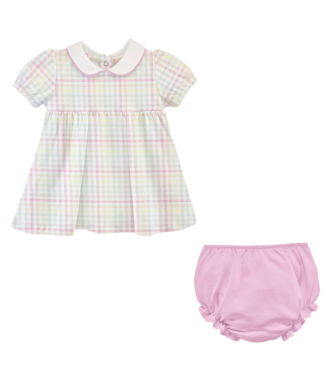 Gingham Sunshine Dress with White Collar