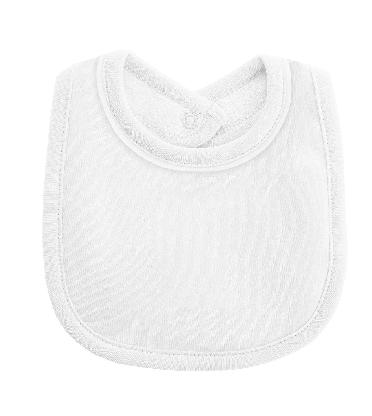 White Bib with Piping