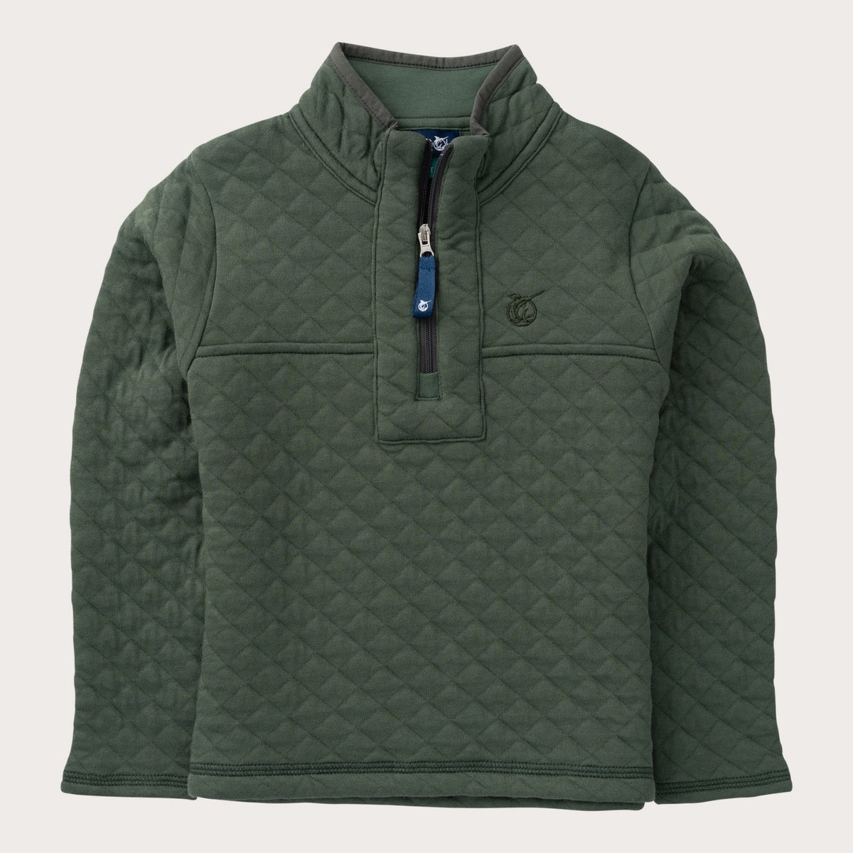 Boys Quilted Zip Pullover