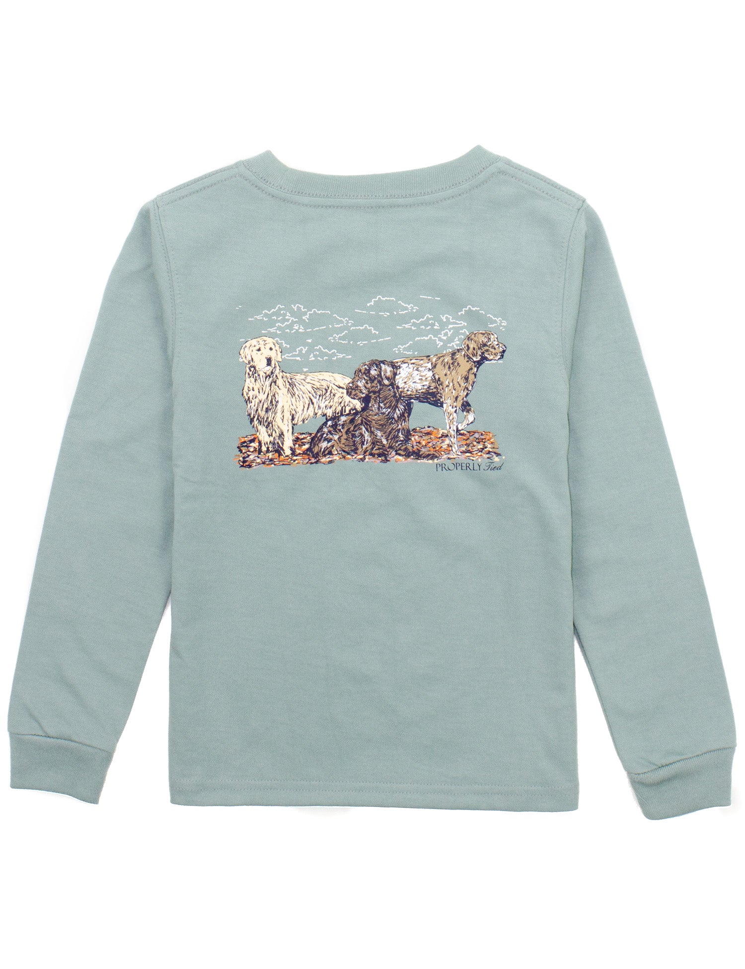 Boys Hunting Dogs Long Sleeve - Fog