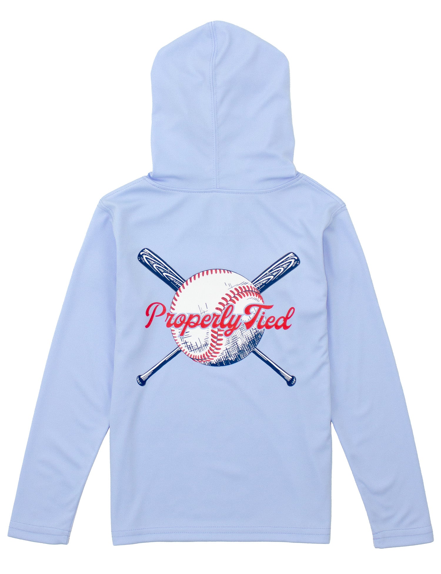 Boys Performance Hoodie in Play Ball Light Blue