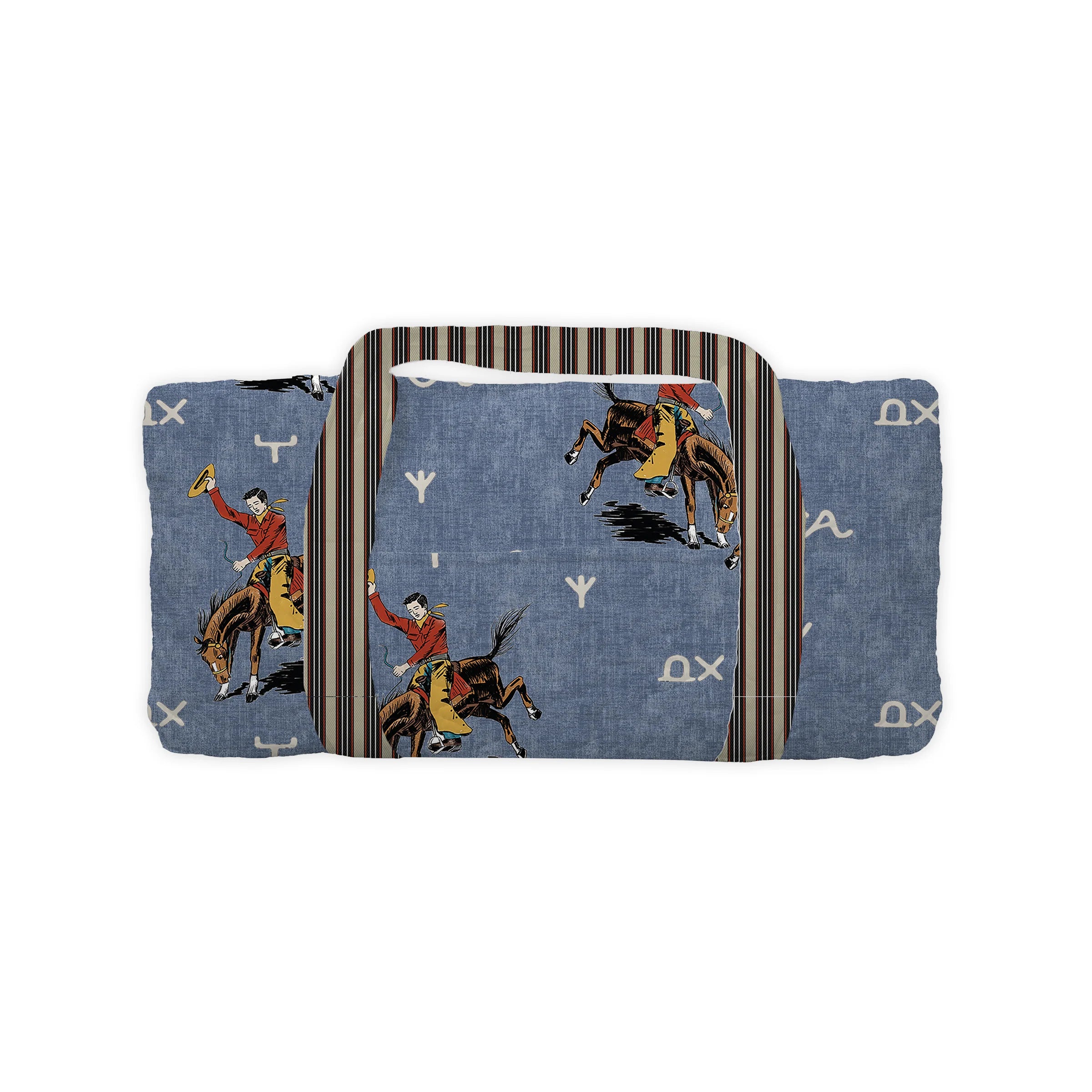 Lazy J Chambray Duffle Bag