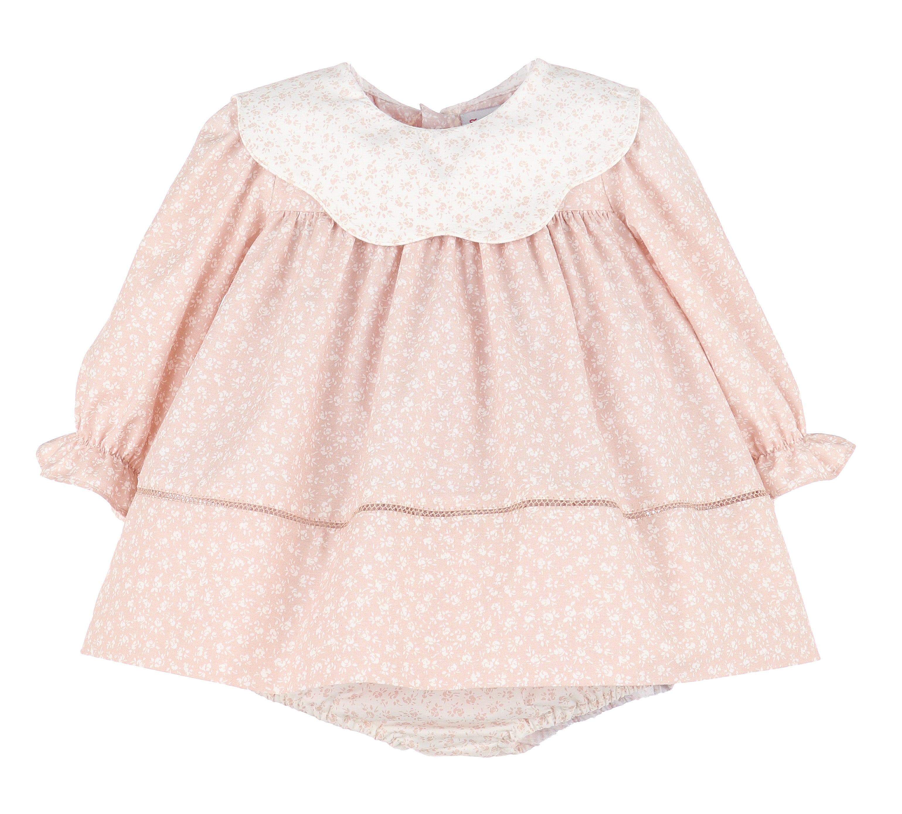 Snowy Floral Scallop Float Rose