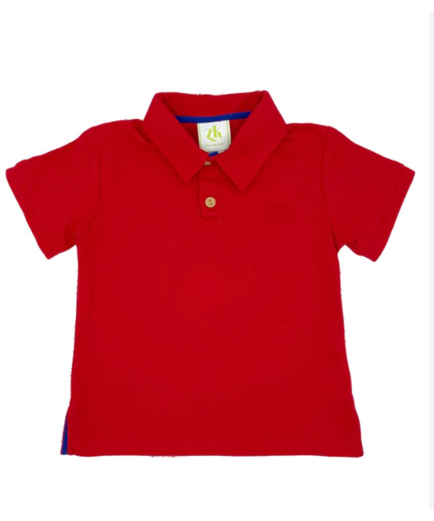 Red Short Sleeve Polo