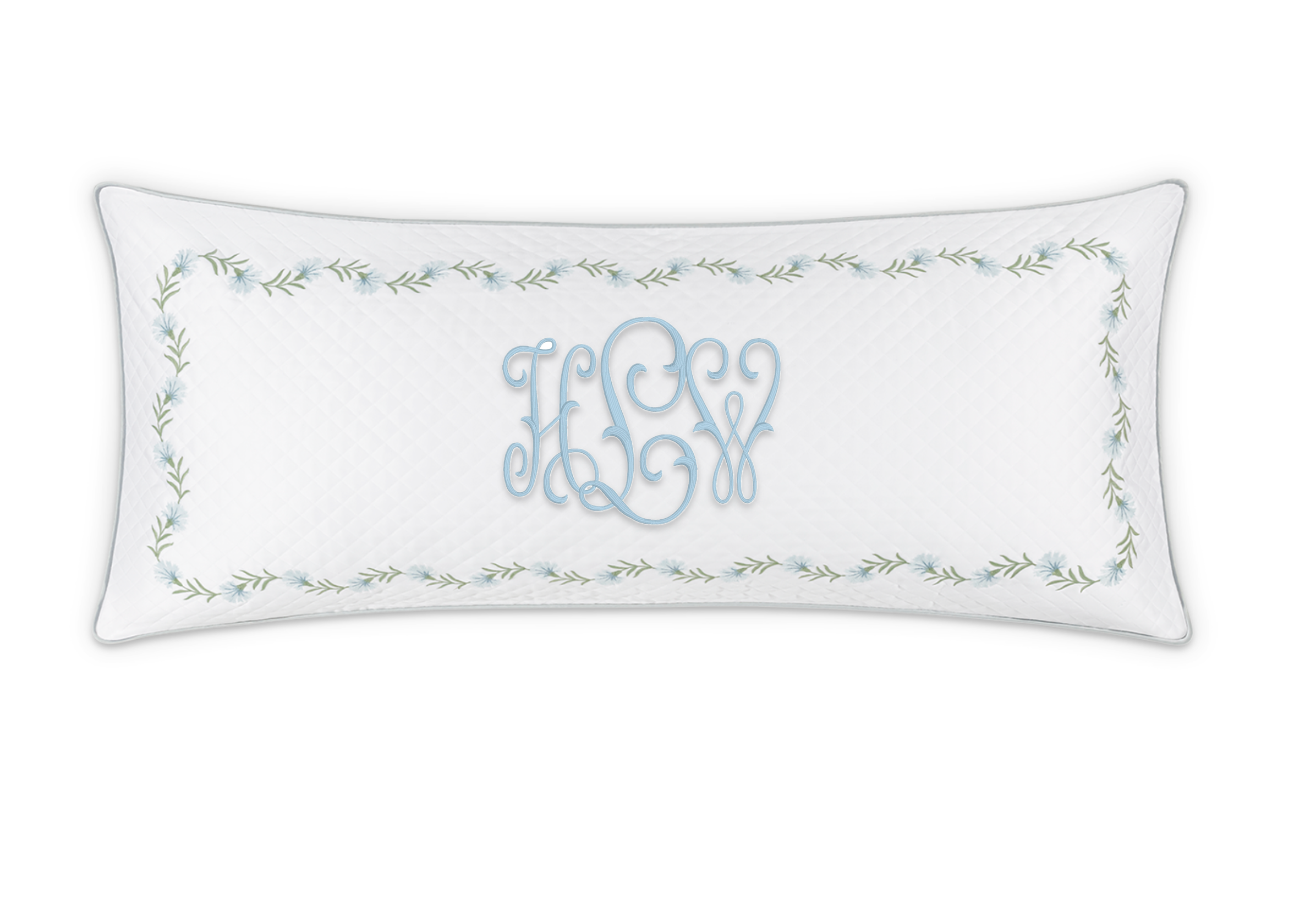Matouk Daphne Lumbar Pillow with Monogram