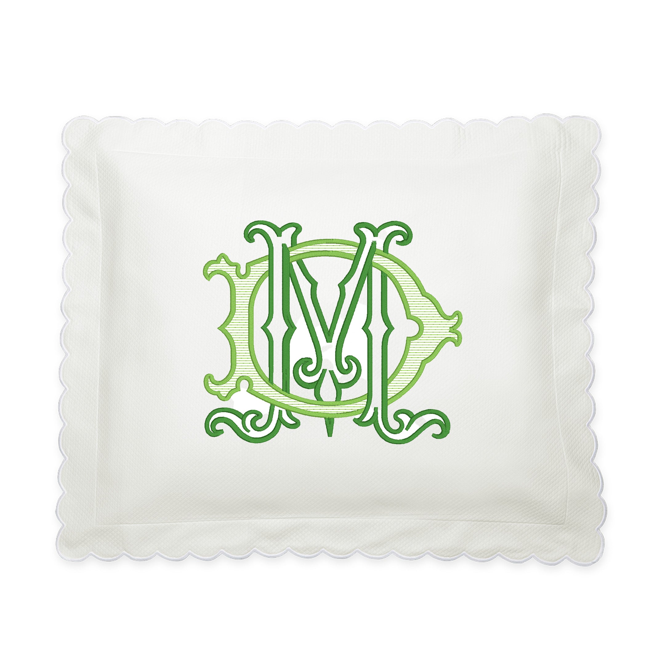 Diamond Pique Bedding - Bone Scallop