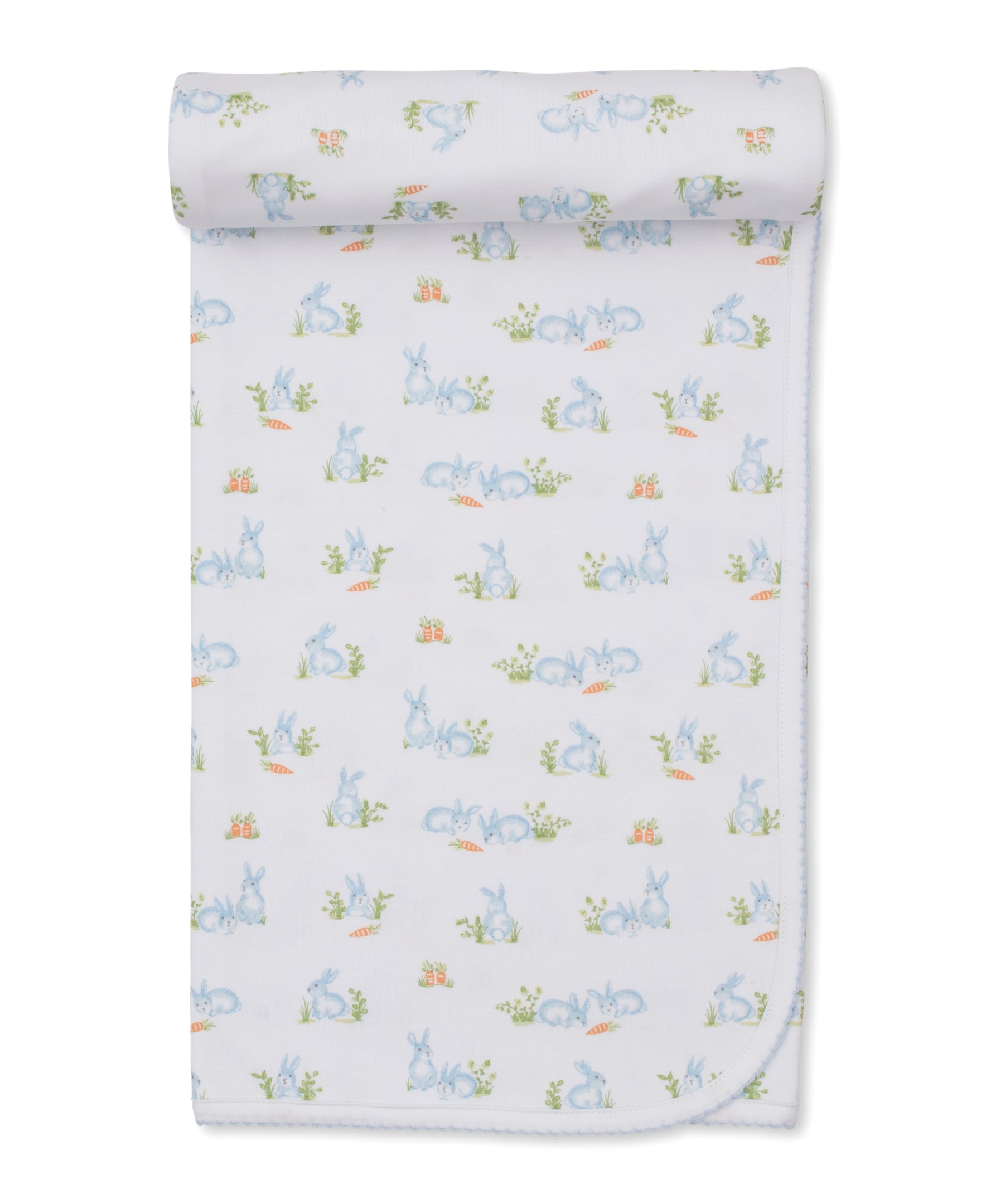 Baby Bunny Patch Blanket in Blue