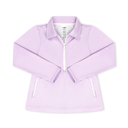 Heather Half Zip - Petal Purple