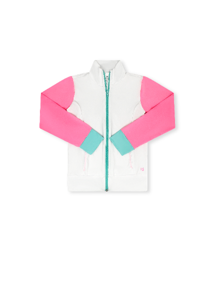 Juliet Jacket - Pure Coconut, Flamingo Pink and Totally Turquoise