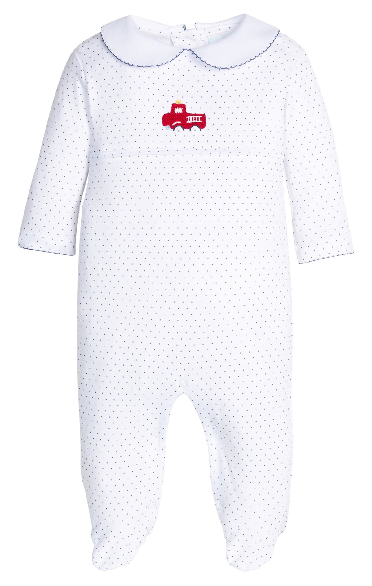 Chrochet Footie - Firetruck