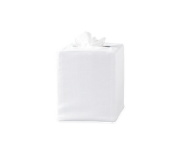 White Linen Tissue Box Cover