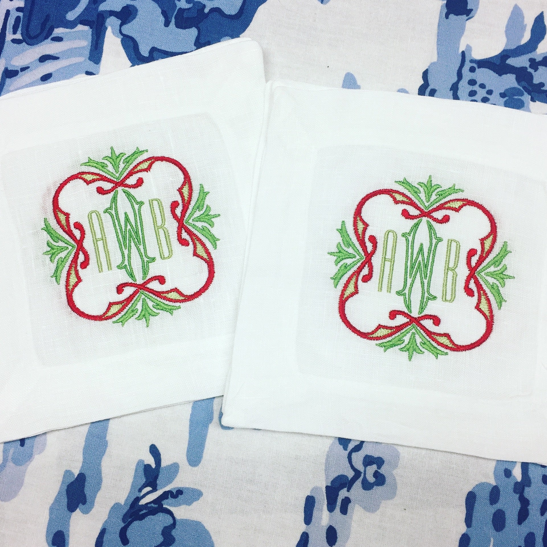 White Linen Cocktail Napkins