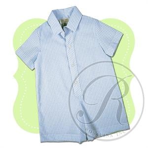 Light Blue Gingham Shortall