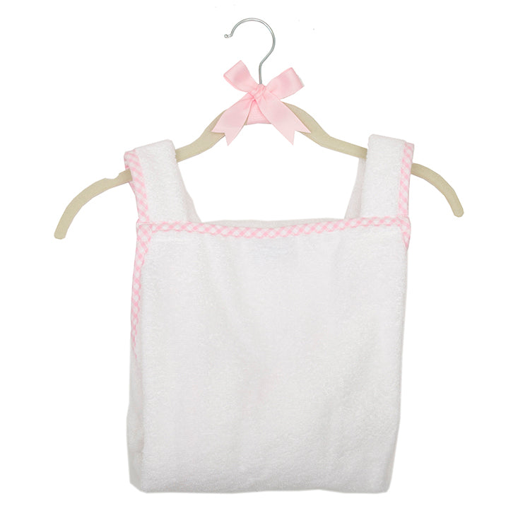 Cuddle Dry Apron in Pink Check