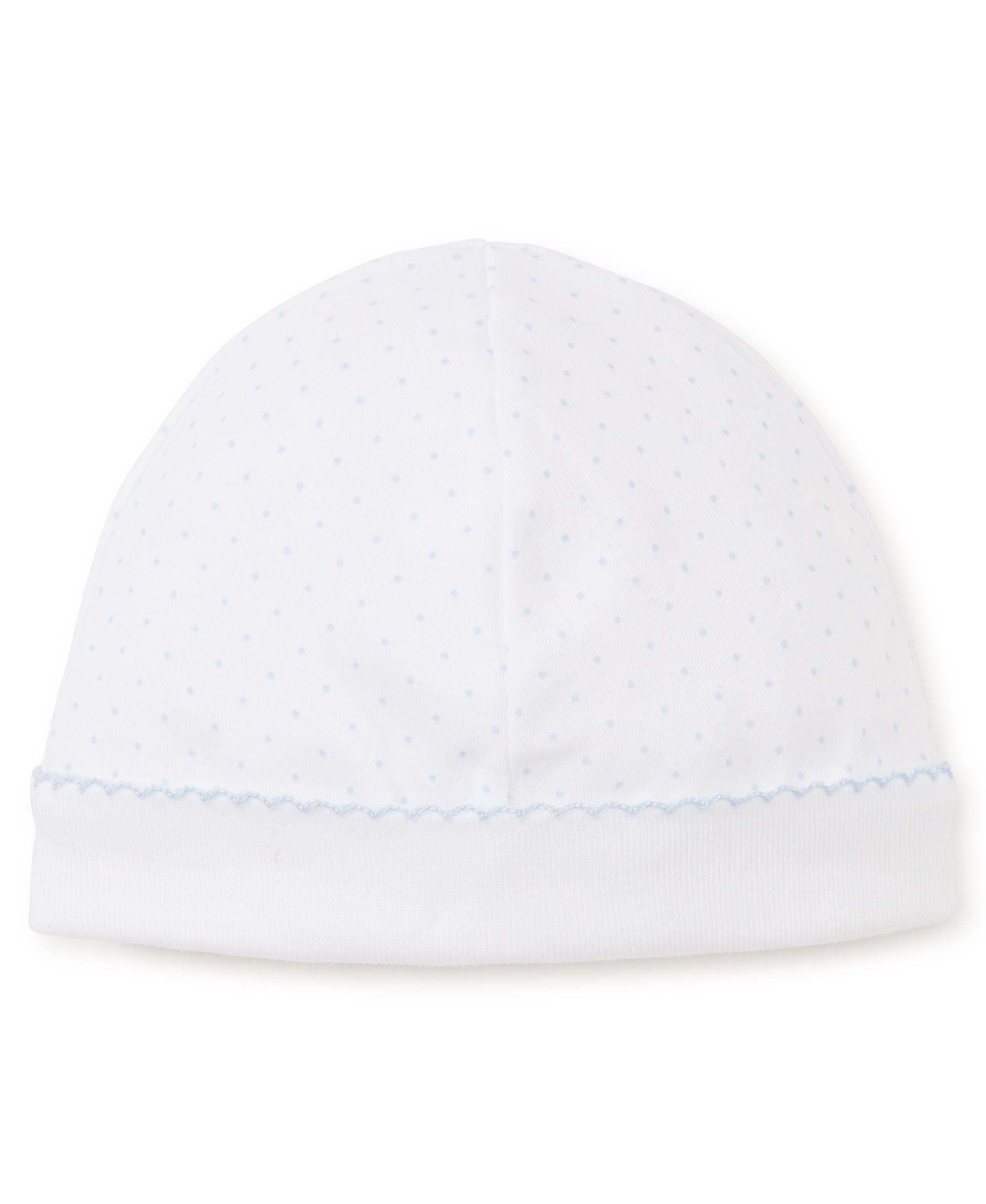 White with Light Blue Dot Hat