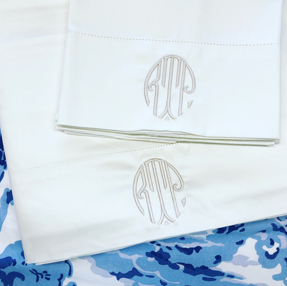 Ivory Cotton Hemstitched Sheets