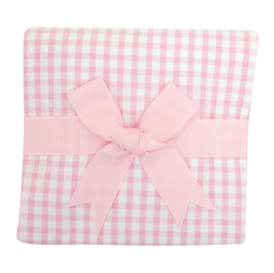Pink Gingham Burp Pad