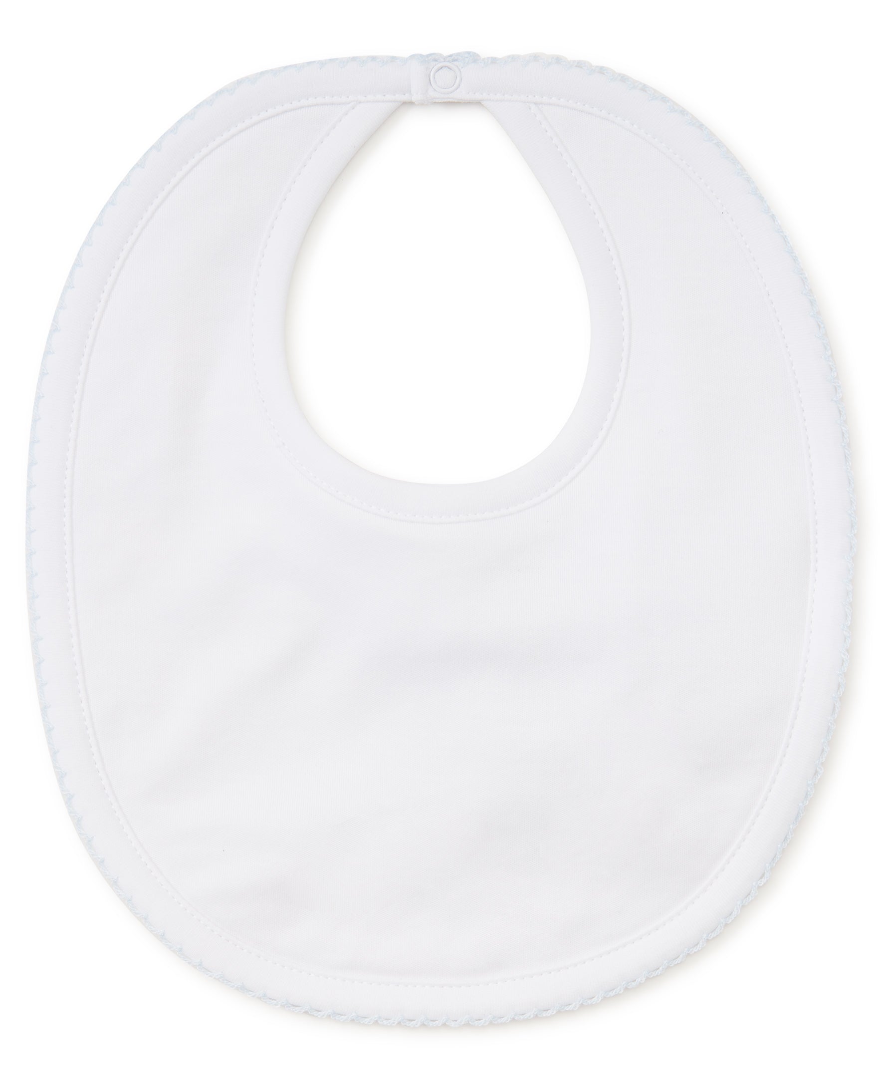 White with Blue Trim Bib