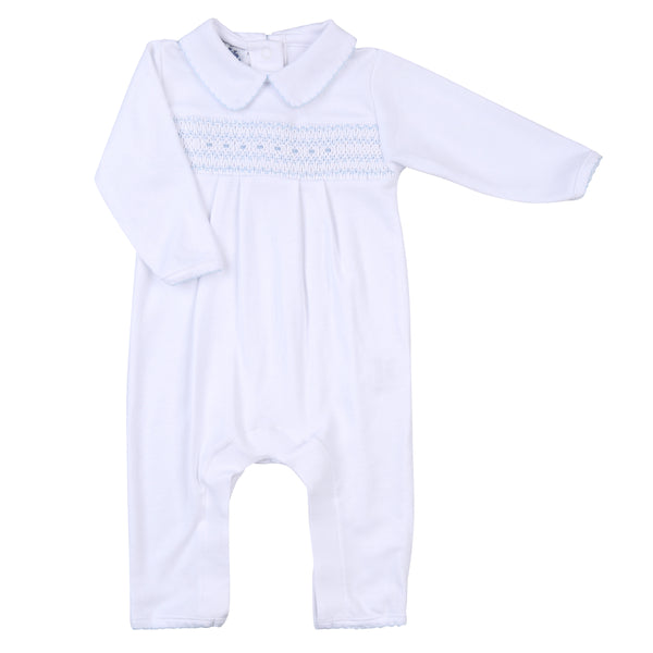 Taylor and Tyler Blue Smocked Collared Playsuit