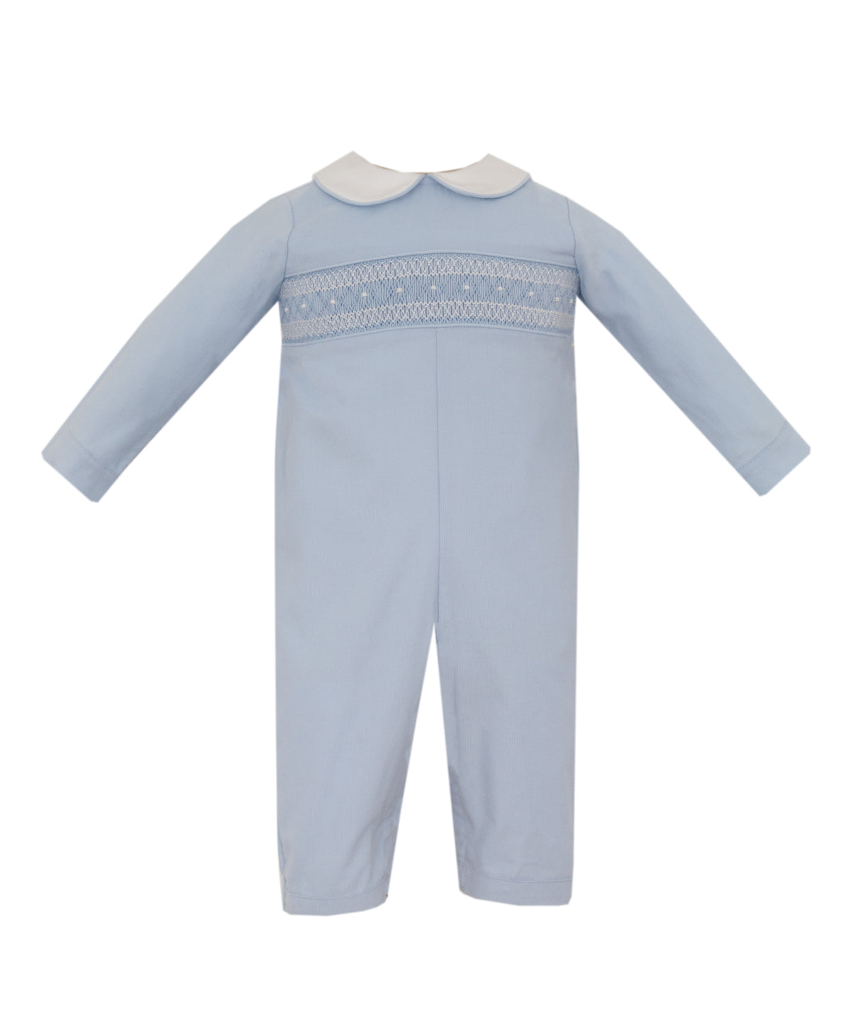 Ethan Light Blue Corduroy Boys Long Romper
