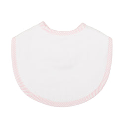 Pink Stripe Trim Bib