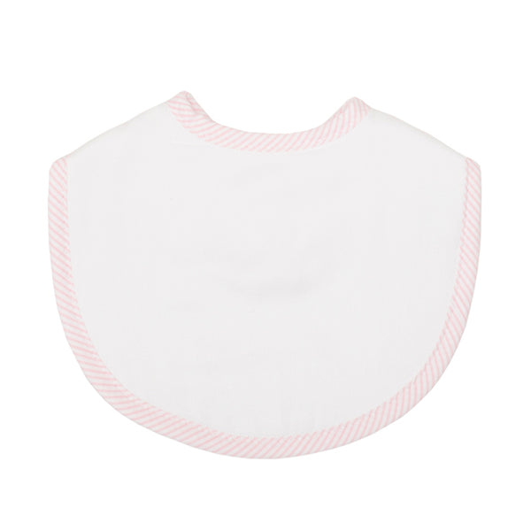 Pink Stripe Trim Bib