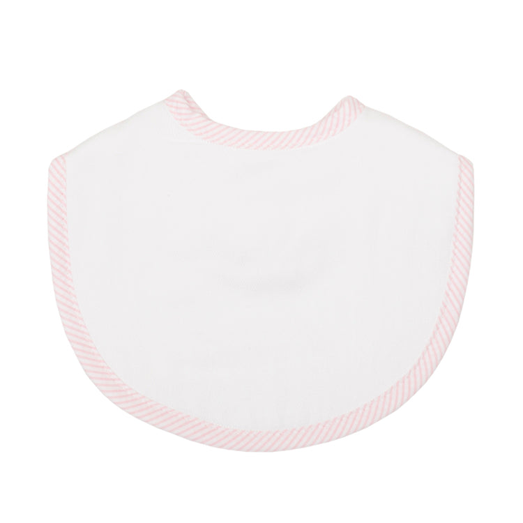 Pink Stripe Trim Bib