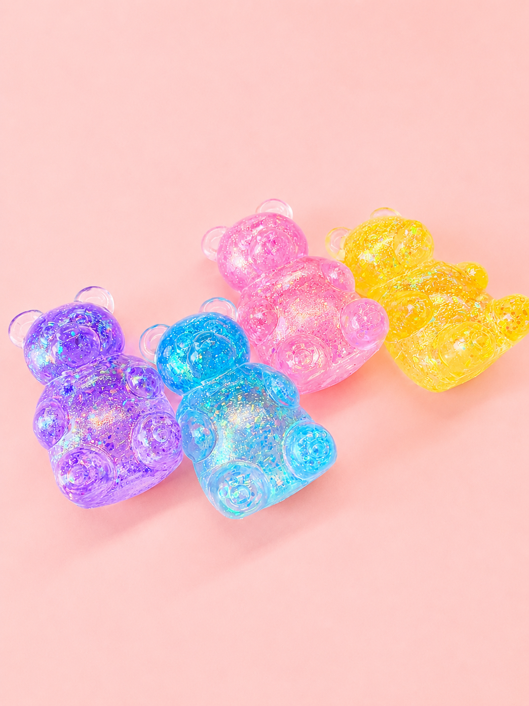 Sparkle Pop Bear Squishy: Purple