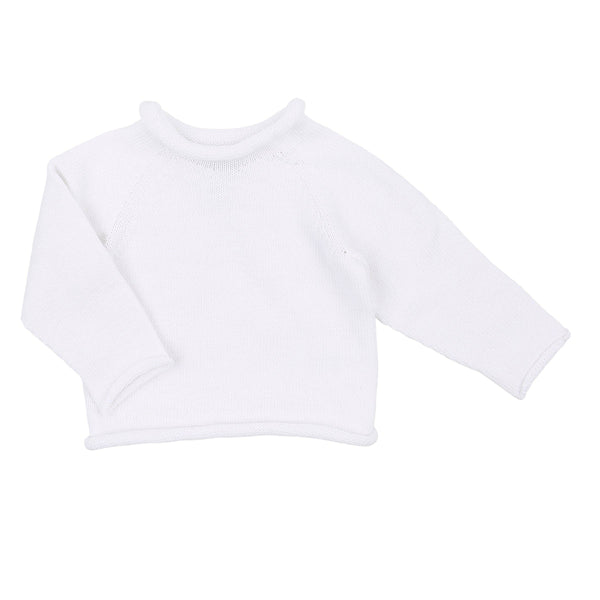 Essentials Knits White Raglan Sweater